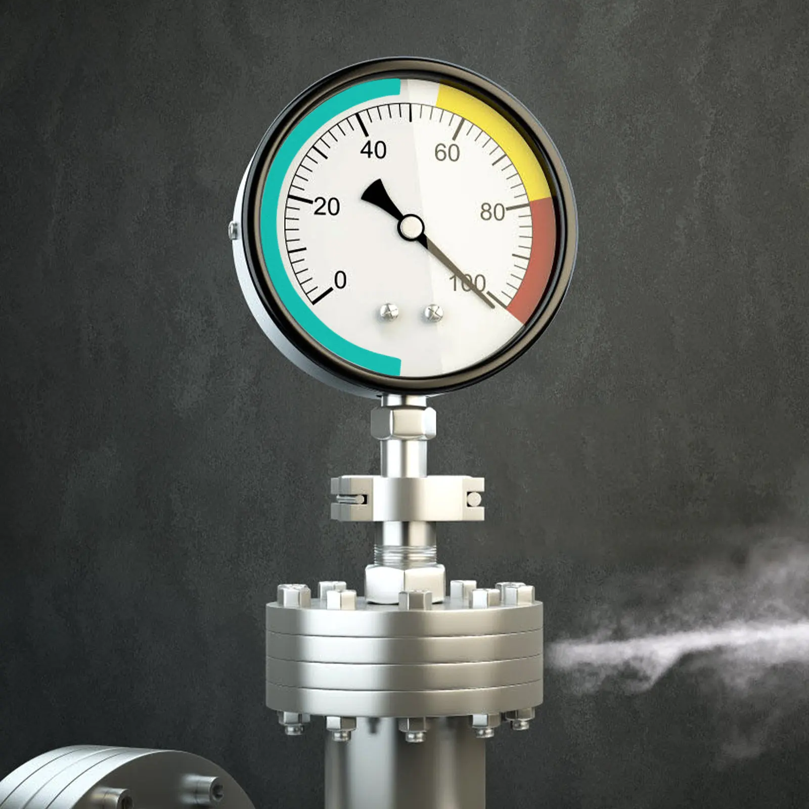 

7 Sheets 5cm Yellow Pressure Gauge Stickers Labels Waterproof Reflective Indication Adhesive Decals Identification Practical