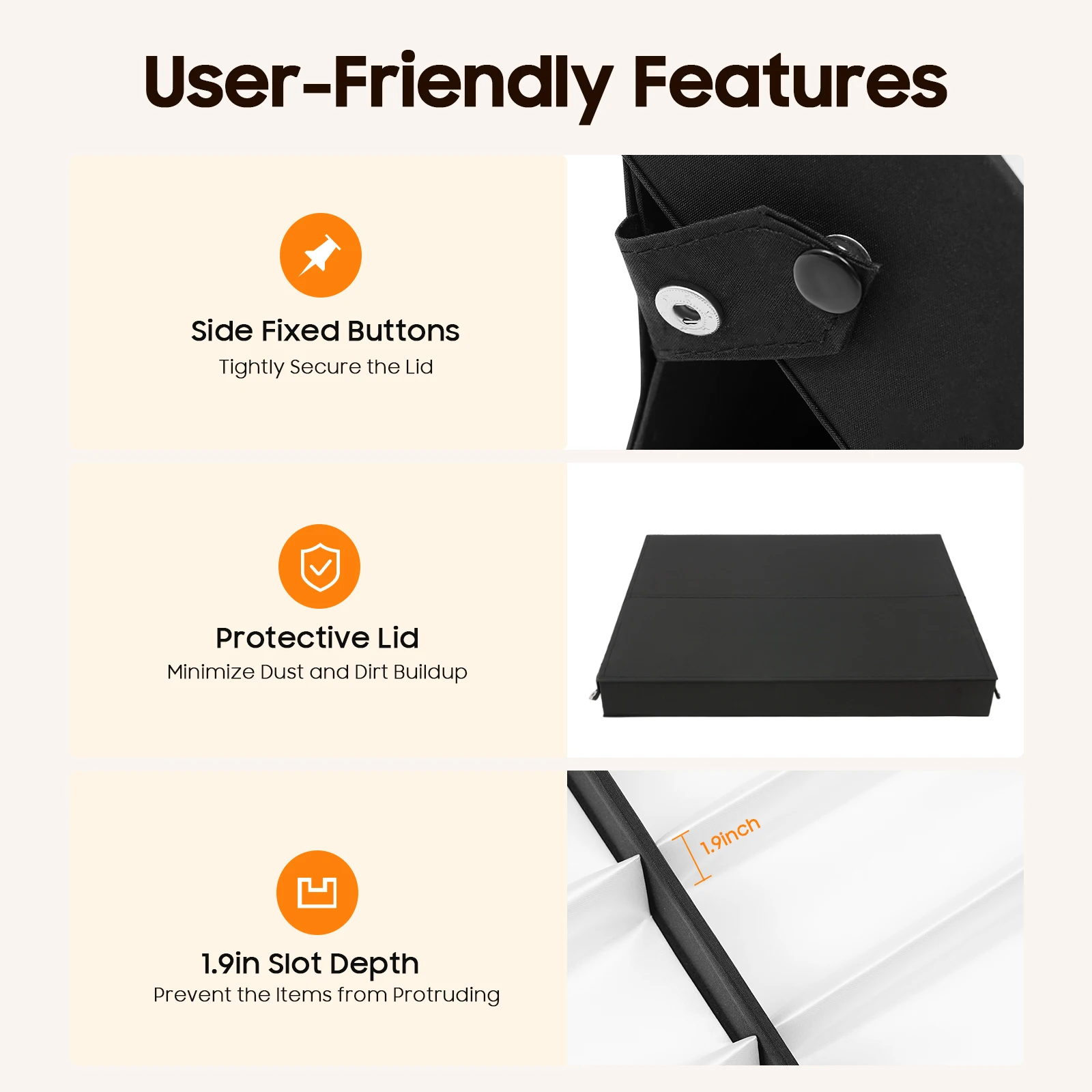 18-Slot-Sonnenbrillen-Aufbewahrungsbox, MDF-Display-Organizer mit Abdeckung für Brillen, Uhren, stapelbar für den Heimladen