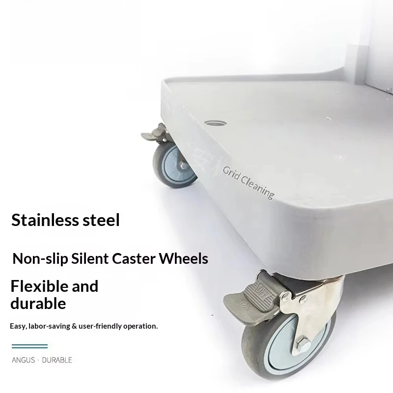 Durable Multifunctional Plastic Trolley for Cleaning Services for Hotels Restaurants Hospitals Car Cleaning Cart