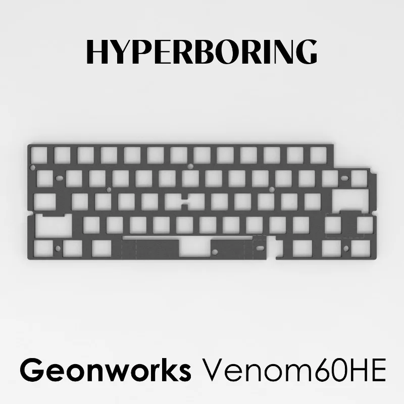 Geonworks Venom60HE لوحة المفاتيح FR4 الألومنيوم ألياف الكربون مخصص المغناطيسي التبديل لوحة المفاتيح PCB الملحقات حزمة الصوت