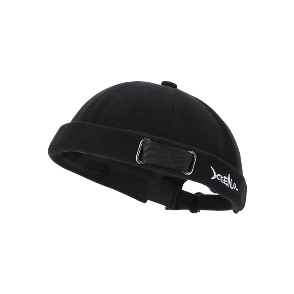 

Retro Breathable Brimless Hat Solid Color Adjustable Hip Hop Hat Unisex Beanie Hat
