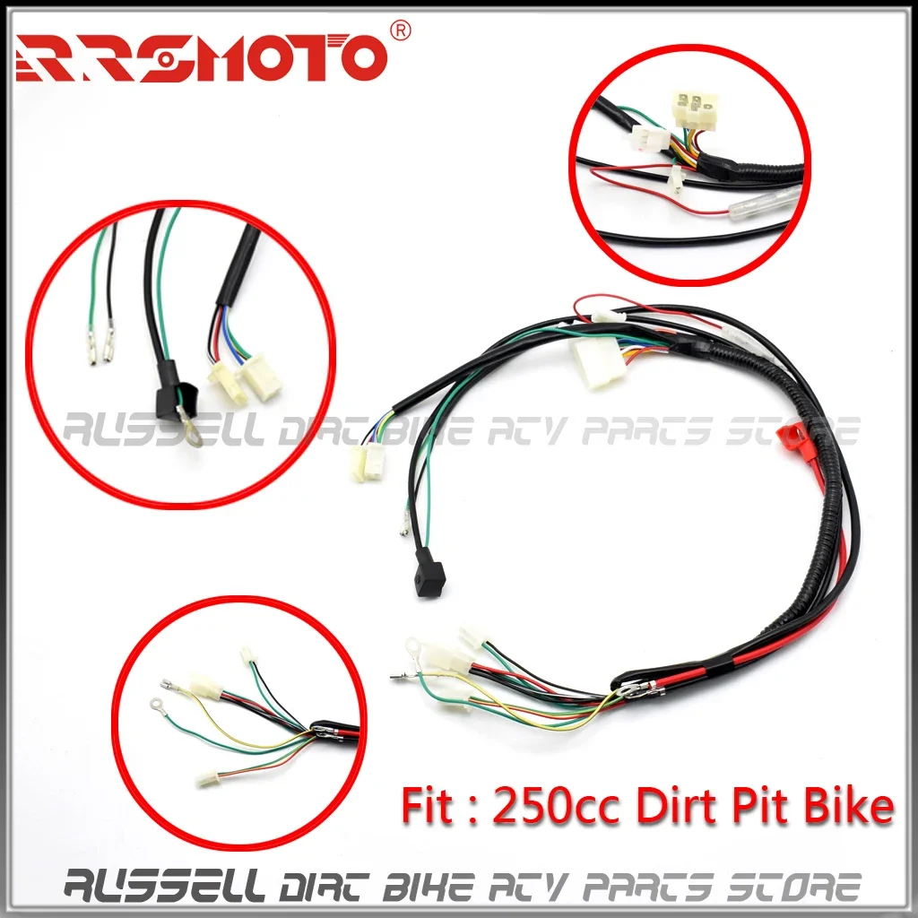 Dirt Cable Wireloom Wiring Harness Loom Pit Bike PRO 250CC 300CC 150CC