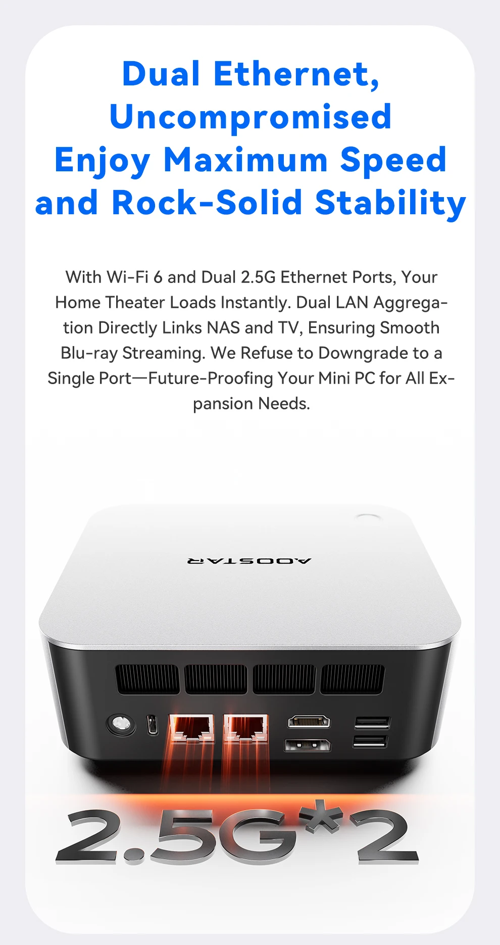 AOOSTAR MACO Mini PC AMD Ryzen 7 H255 Mini PC Windows 11 WiFi 6 USB4 Gaming PC DDR5 5600MHz Support 4 Display 4K/8K Computer