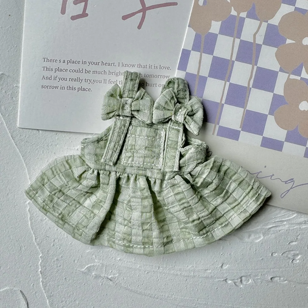 

Bow Doll Dress Up Clothes Cotton Plaid Cute Exquisite Doll Skirt Cute Mini Kawaii Mini Doll Skirt Kids Gifts