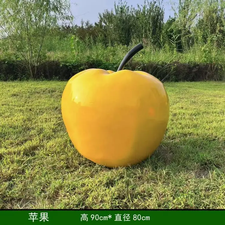 Custom apple Metal Sculptures Fruits Stainless Steel Sculpture