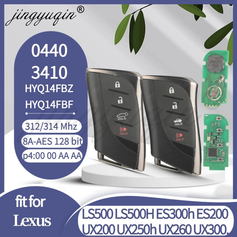 Smart Board No.=0440 3410 8A P4=AA Car Key 312/314MHz For Lexus UX200 ES300/260/250/350/LS500 HYQ14FBF/BZ 8990H-33020/76590