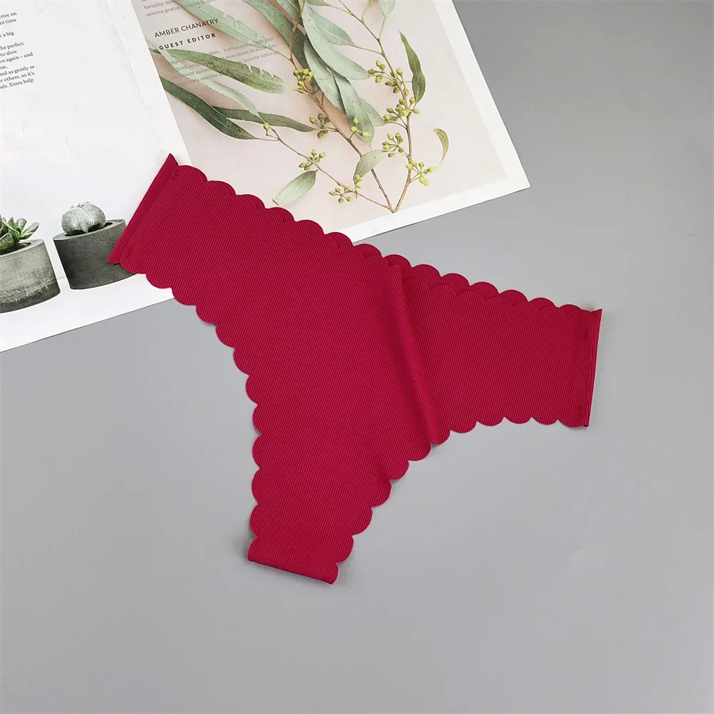 3 kusy bezešvých tanga kalhotek balení pro ženy, neviditelné vlákno, ledové hedvábí, sexy tangá, spodní prádlo, bikiny, plus velikost - náhled 6