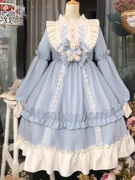 

Cute Lolita Student Uniform Skirt Set Soft Girl Princesse Daily Dress Japanese Style Four Seasons Fashion Set for Men And Women