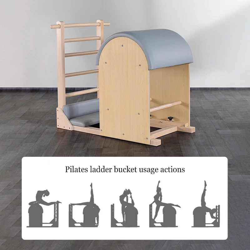 Home Maple Ladder Barrel Yoga Gym Private Tutoring Fitness Equipment Pilates Big Equipment Maple Five Piece Ladder Barrel Set