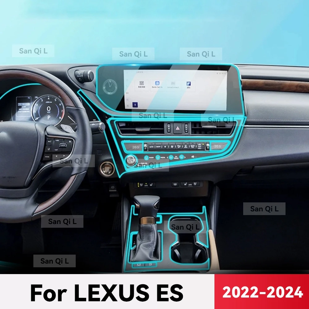

Для LEXUS ES 2022 2023 2024, прозрачный ТПУ, центральная консоль автомобиля, медиа-приборная панель, навигация, защита от царапин, внутренняя пленка