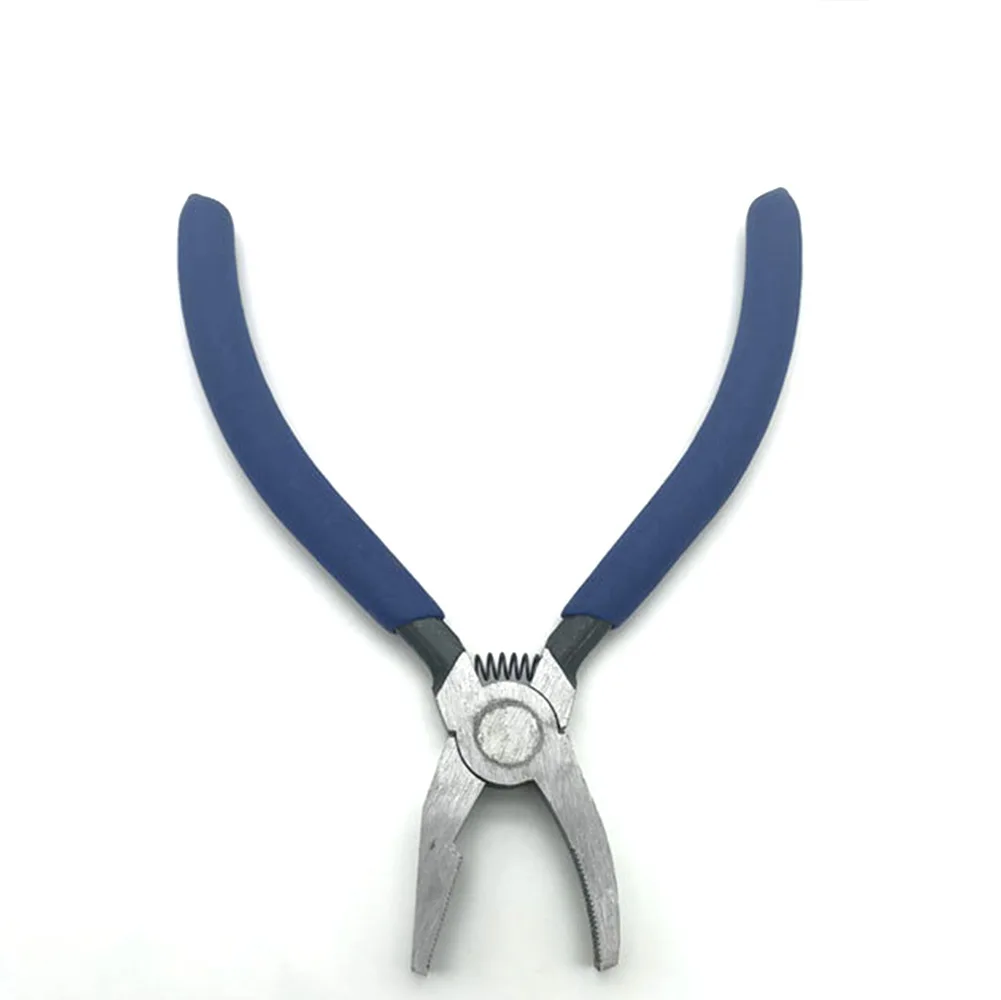 

New Pliers Flat Nose Pliers With Teeth 1Pc 6Inch 8Inch Blue Clamp Clip Pliers For Glass Trimming Non-slip Handle