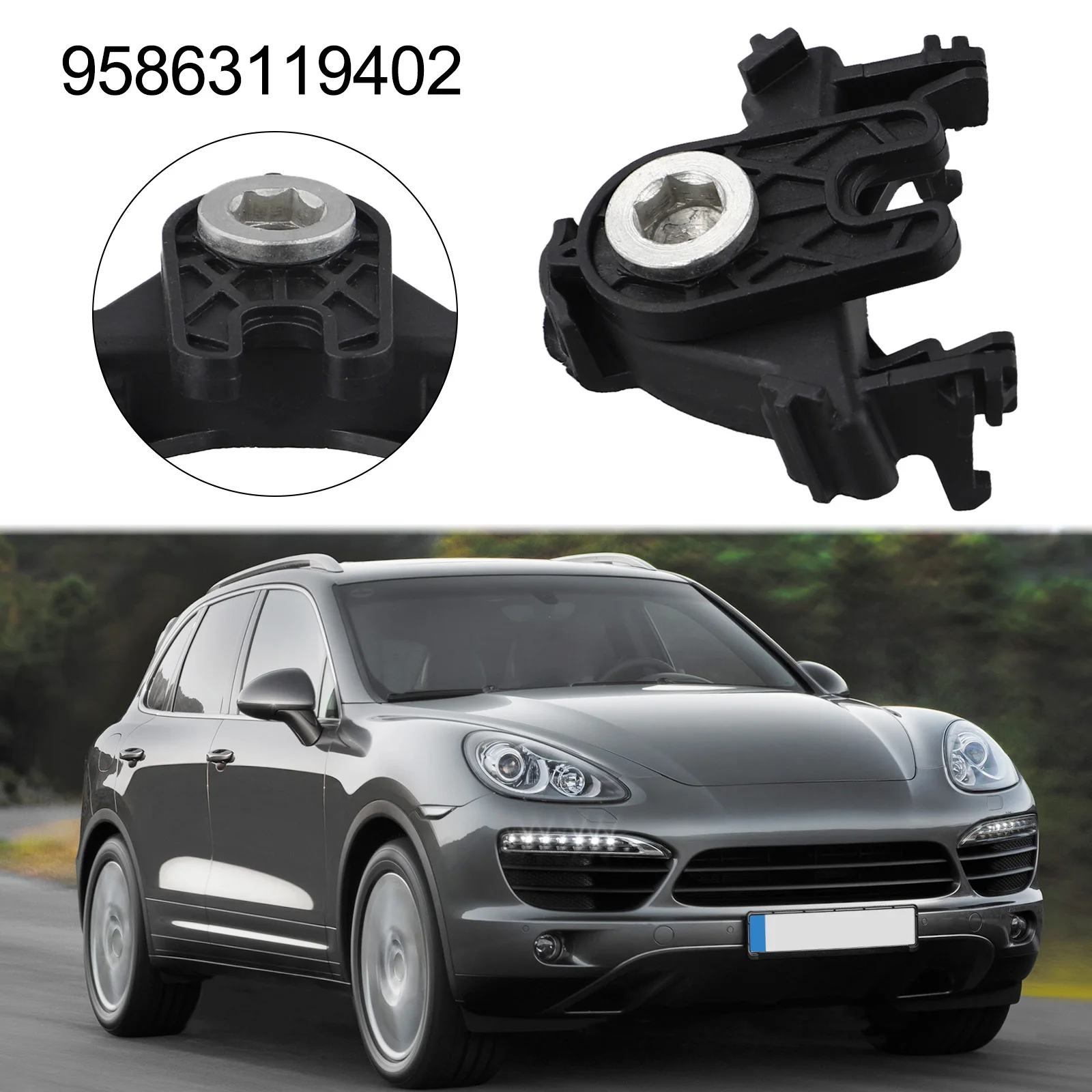 

Черный кронштейн для передней фары из АБС-пластика для Cayenne 92A 2011-2014 95863119402, кронштейн для фар, аксессуары для автомобильных фар