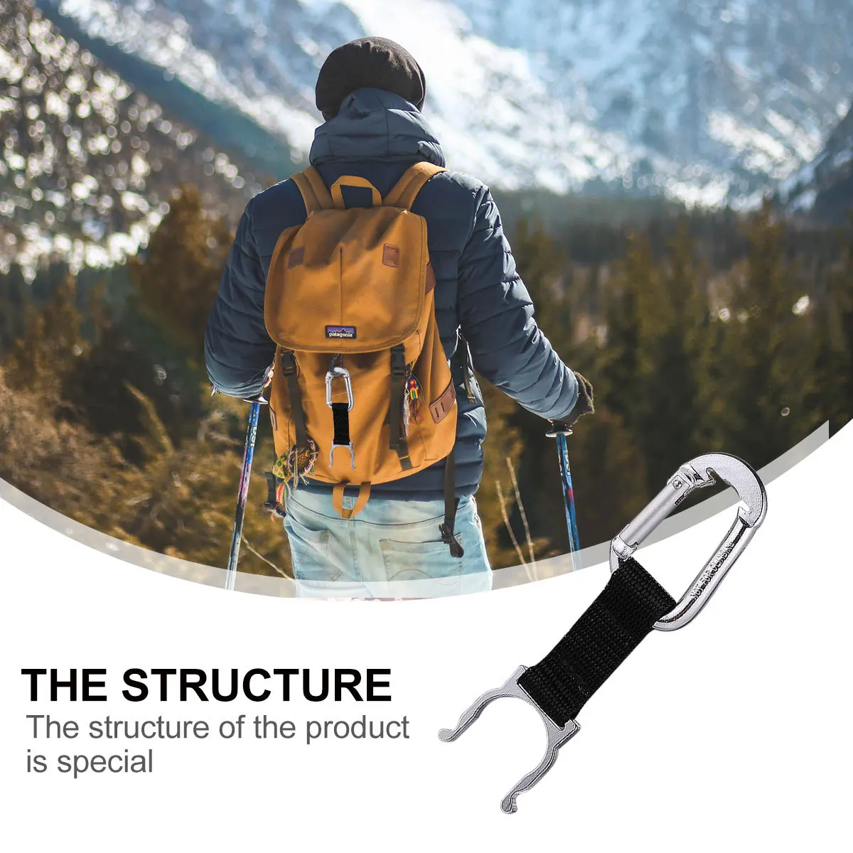 

5pcs Water Aluminum D-Shape Buckle For Bike Motorcycle Bag Belt Camping Hiking Travel Bottle Drink Holder Clip Water Bottle