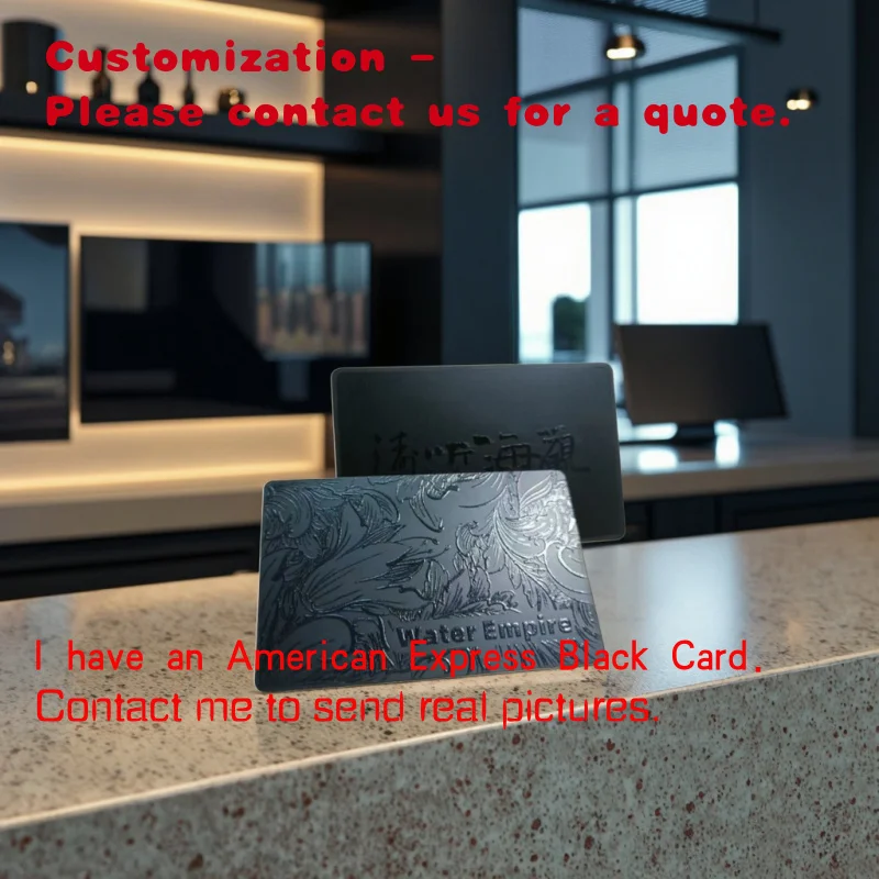 custom.Custom Hybrid NFC RFID ISO PVC Membership Metal Black Printing Waterproof 13.56 MHz Frequency Payment Hote
