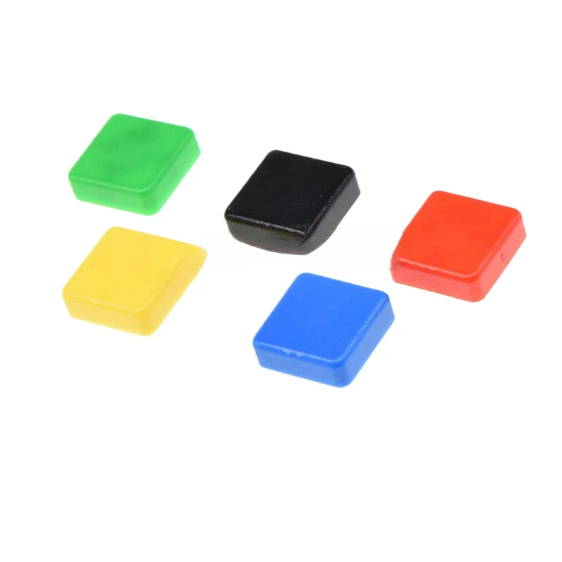 A14 Button Cap with 12*12*7.3 Square Blue Yellow White Green Black Red