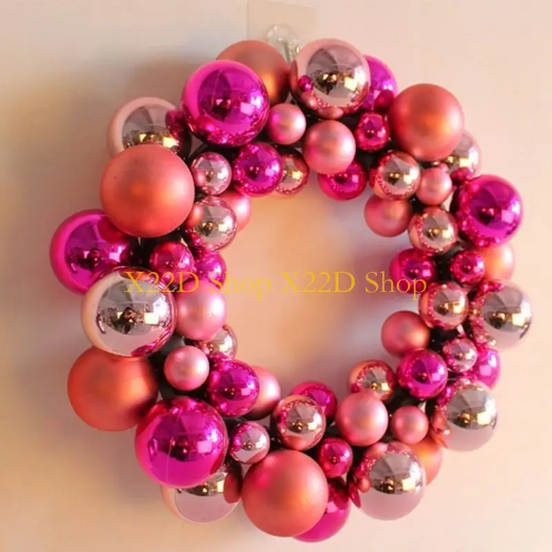 

X22d Рождественский мяч венок 35 см подвесной шнурок для мяча для рождественского фестиваля.