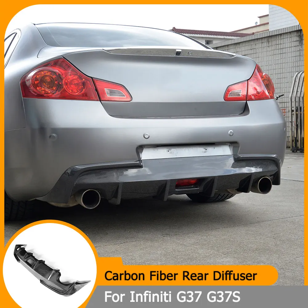 

Задний диффузор для Infiniti G37 G37S, 4-дверная база Sedan Sport 2009-2013, не для рынка США, автомобильный задний диффузор из углеродного волокна FRP