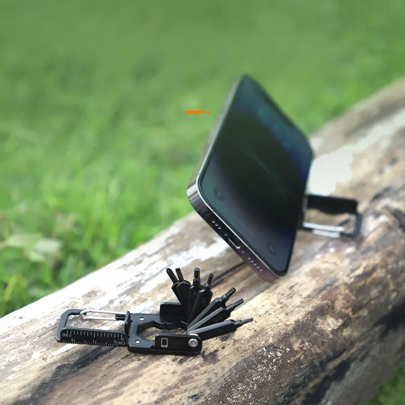 BIESUO Outdoor Portable Screwdriver Set with Vehicle Maintenance Tools Multi-function Folding Tool Measuring Device