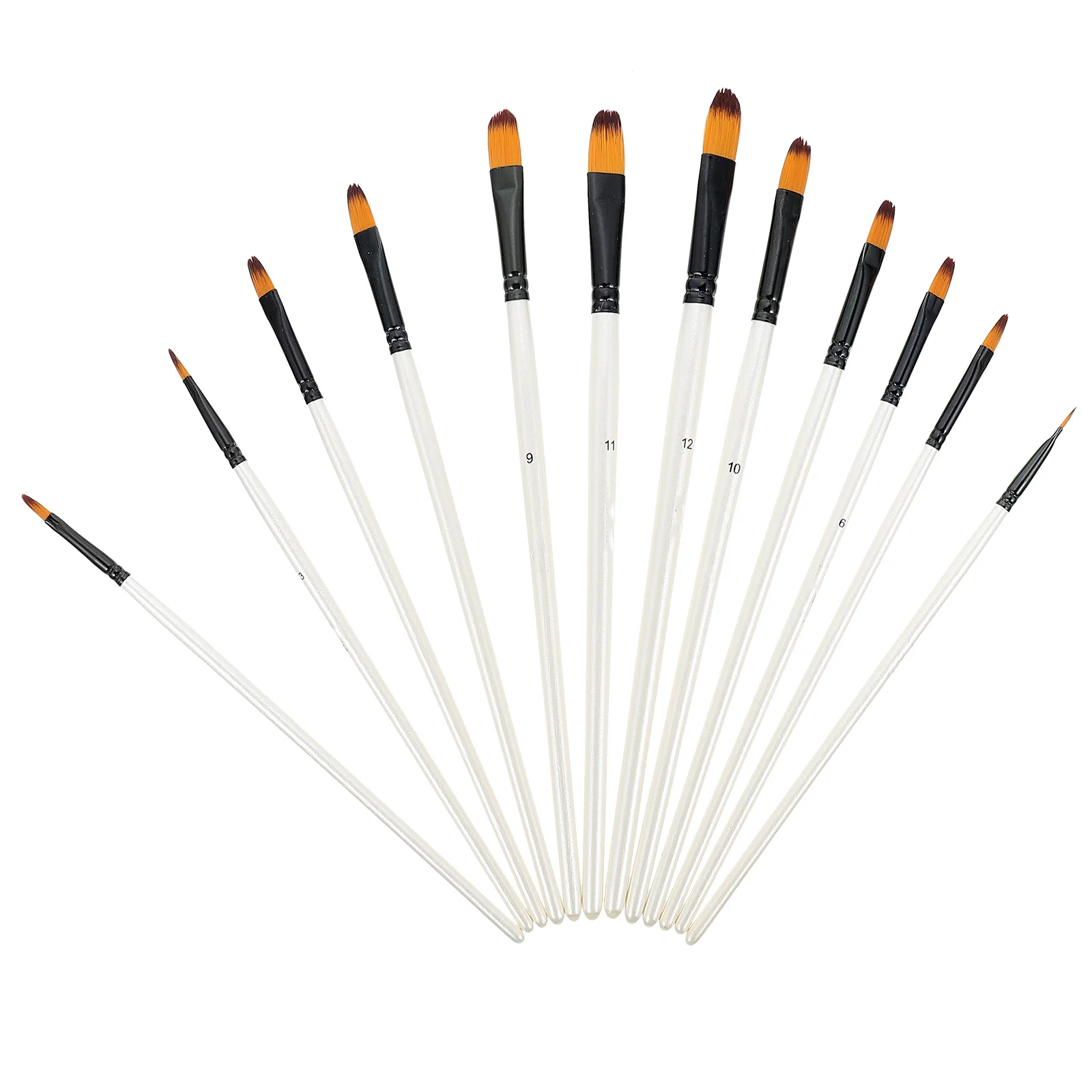 

12Pcs Professional Watercolor Brushes Multi-Function Painting Brush Set for Acrylic Gouache Oil Painting School Art Supplies