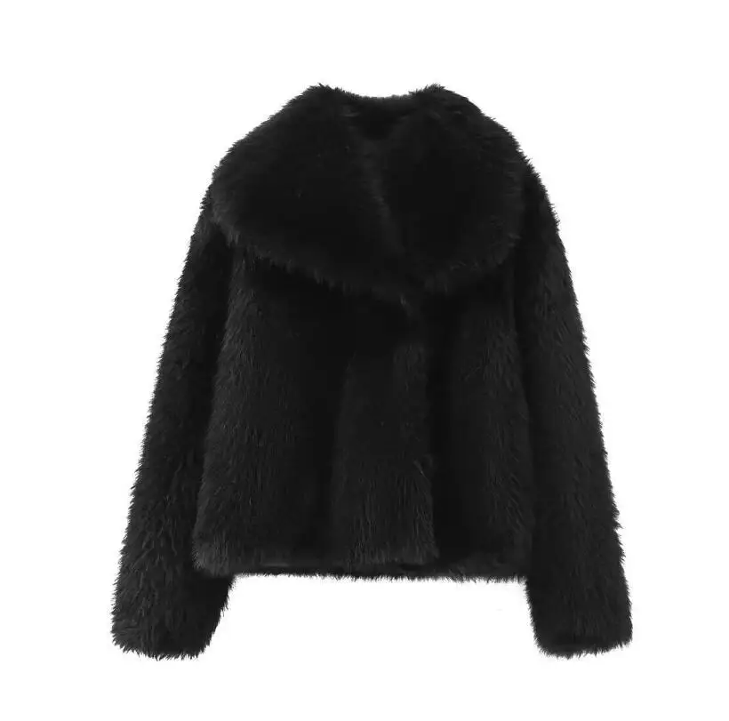 شتاء جديد موضة التدرج رقيق معطف الفرو المرأة شارع العليا الفاخرة كبيرة الفراء طوق فو الثعلب الفراء سترة معاطف الإناث