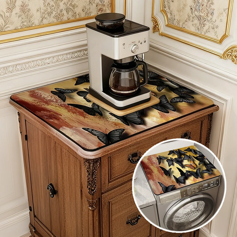 

Village Style Quick Dry Kitchen Mat Absorbent Heat Insulation Non Slip Drying Pad for Sink Faucet Restaurant Coffee Machine