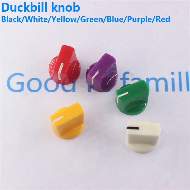 Duck billed knob, screw knob 19X14mm, instrument potentiometer adjustment knob cap GREEN GREEN RED WHITE  duck billed knob