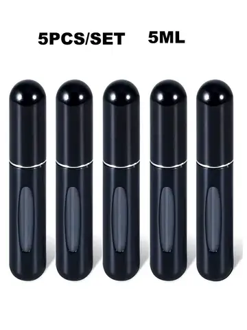 5PCS 5ml Portable Mini Refillable Perfume Bottle Spray Scent Pump Empty Cosmetic Container Atomizer Bottle for Travel
