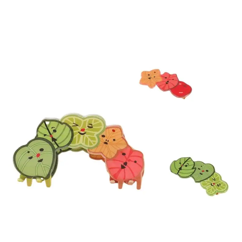 1개 단위 나뭇잎 스플라이싱 컬러 헤어핀 신상 귀여운 대형 아크릴 헤어 클립 여성용 샤크 클립 원 워드 앞머리 클립 헤어 액세서리