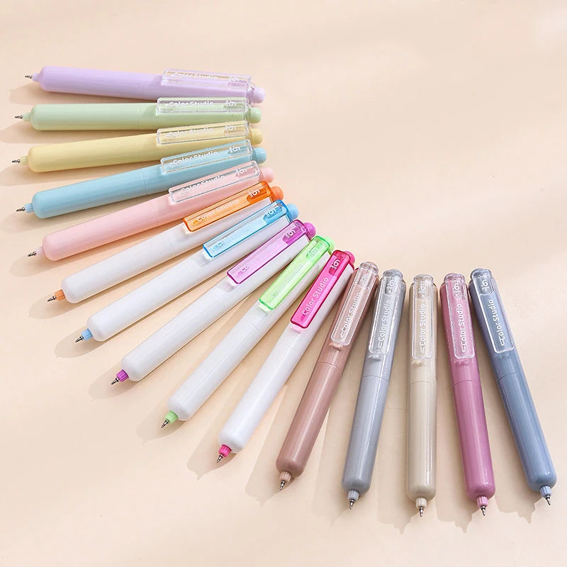 5Pcs/Set 0.5MM New Colored Gel Pens Black Refill Writing Pens Mini Gel Ink Pens Portable Pocket Pens Quick Dry Pen School Supply