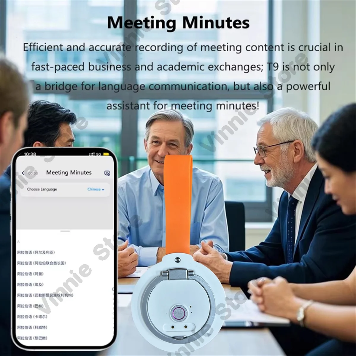 

AI Translator Magnetic 138 Languages Smart Translator Simultaneous Interpretation Voice Call Text Photo Video Translator