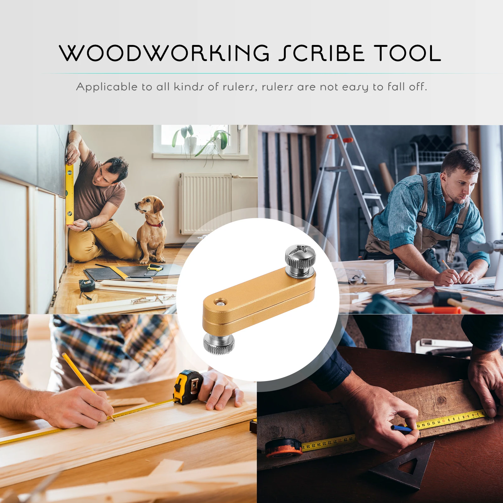 

Stainless Steel Caliper Stop Scriber Tool Woodworking Positioning Ruler Durable Measurement Scribing Accessories Ruler