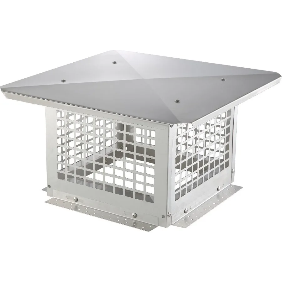 

Chimney Cap 12 x 12 inch 304 Stainless Steel Fireplace Chimney Cover Not Easily Toppled Practical Accessories Easy Installatio