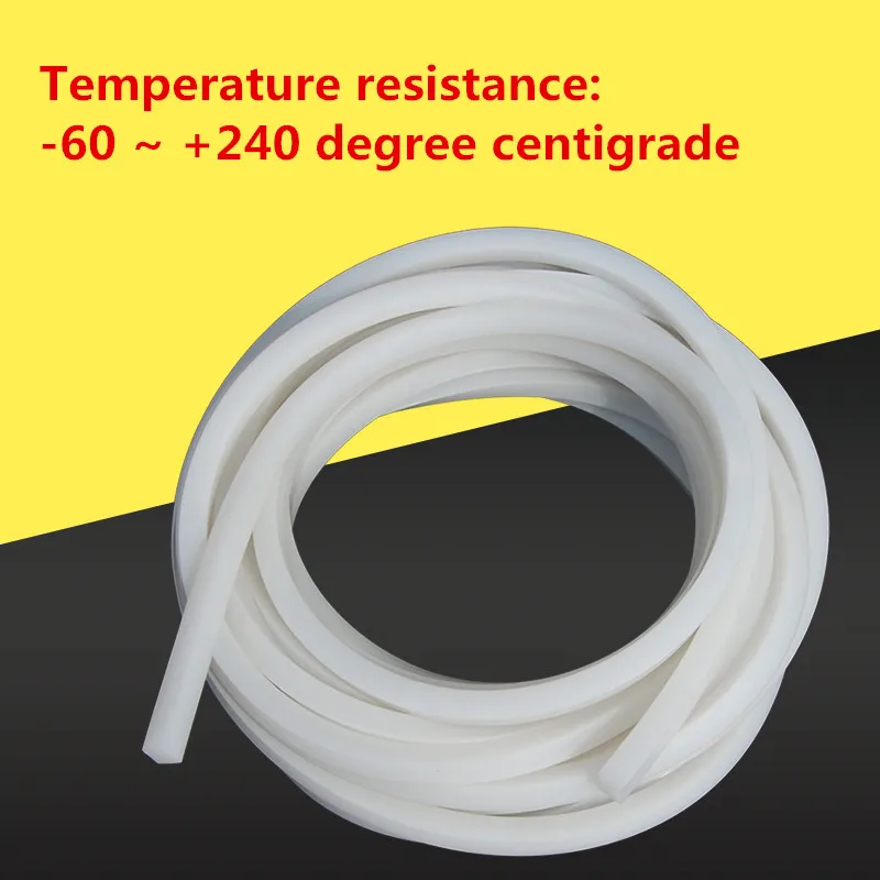 4x4 5x5 6x6 8x8 10x10 12x12 15x15 18x18 20x20 25 30mm Thermostability Strip Square Oblong Silicone Rubber Seal Strip Cord