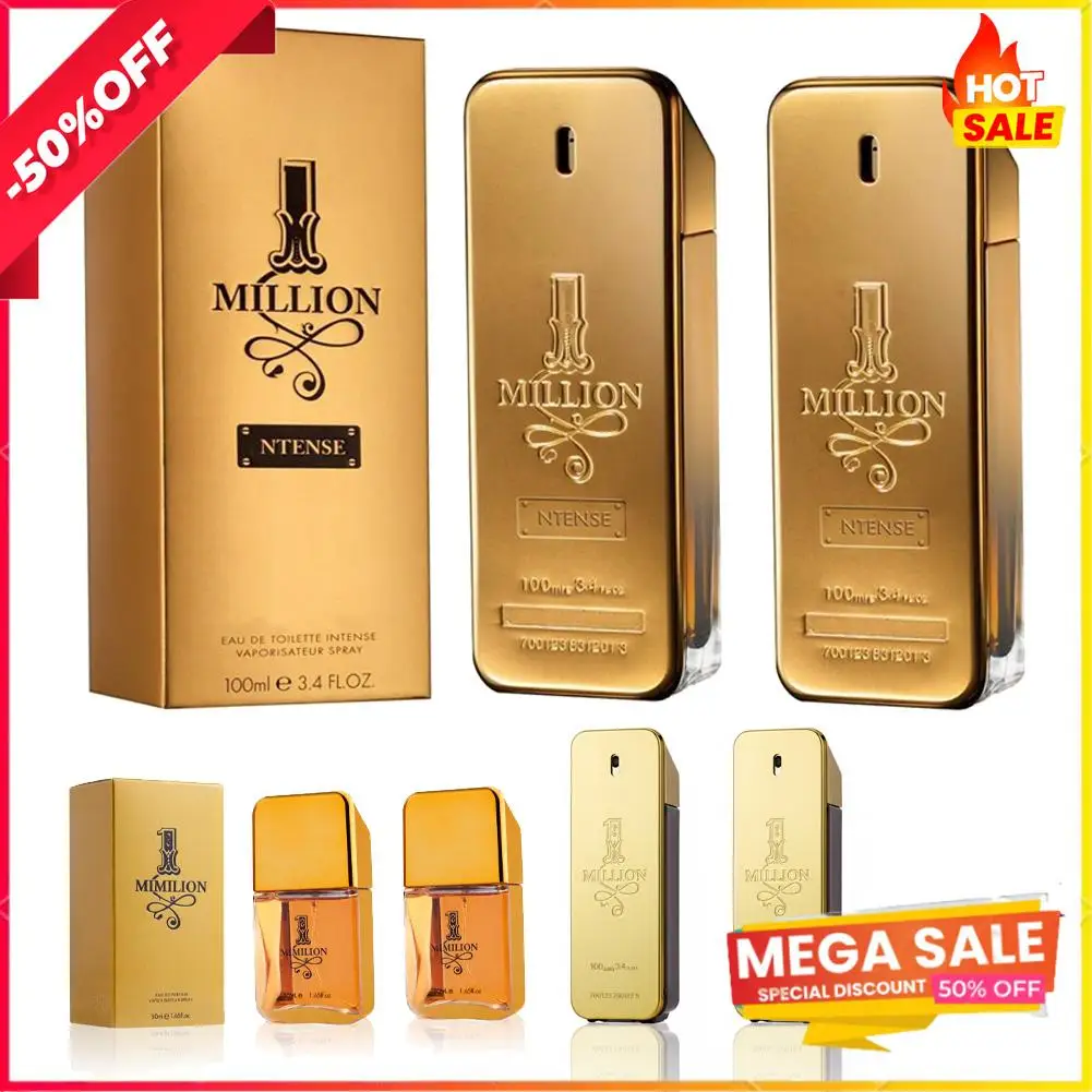 Perfume One Million Gold para Hombre, Colonia Masculina de Lujo con Fragancia Amaderada, Eau de Toilette de Larga Duración, Perfume Premium de 100 ml