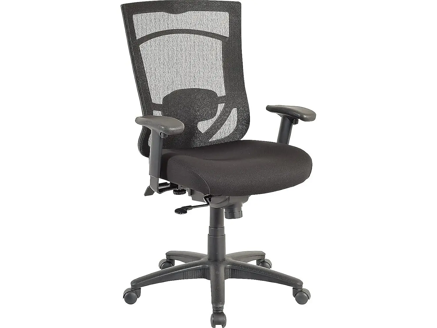 Mesh Back Fabric Task Chair Ergonomic Office Seating Adjustable Swivel Black, Customized