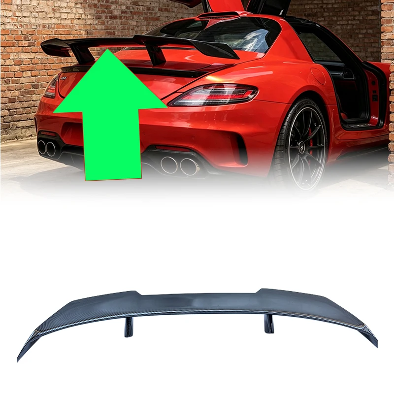Misha Style Trunk Spoiler For Mercedes Benz SLS R197 C197 Rear Trunk Wing Car Exterior Body Kit Auto Modification Accessories