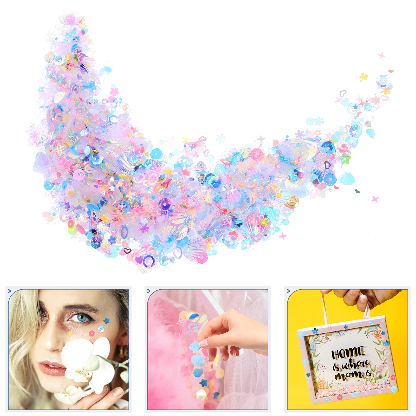 

1 Bottle Diy Decorative Epoxy Sequins Ornament Handmade Accessories Jewelry Making Pvc Stickers Shiny Stuffers Creative