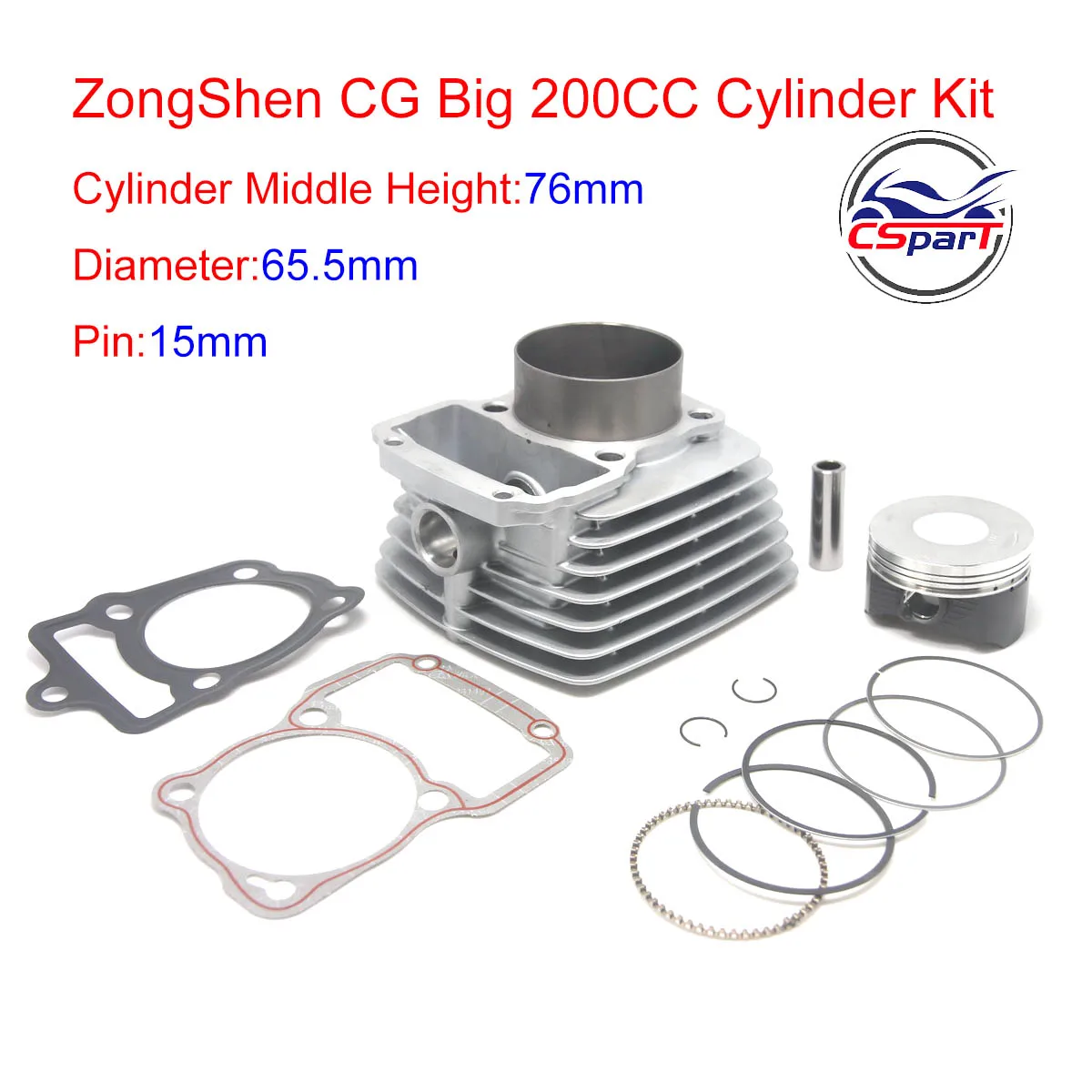 

65.5mm Big bore Kit Change air 200CC to 250CC Zongshen Shineray Taotao Dirt Bike Pit ATVs Quad