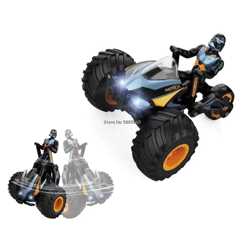 Dual Mode Inverted Walking Remote Control Stunt Motorcycle Car 360°Rotatio Lighting Dynamic Sound Effects RC Motorcycle Boy Gift