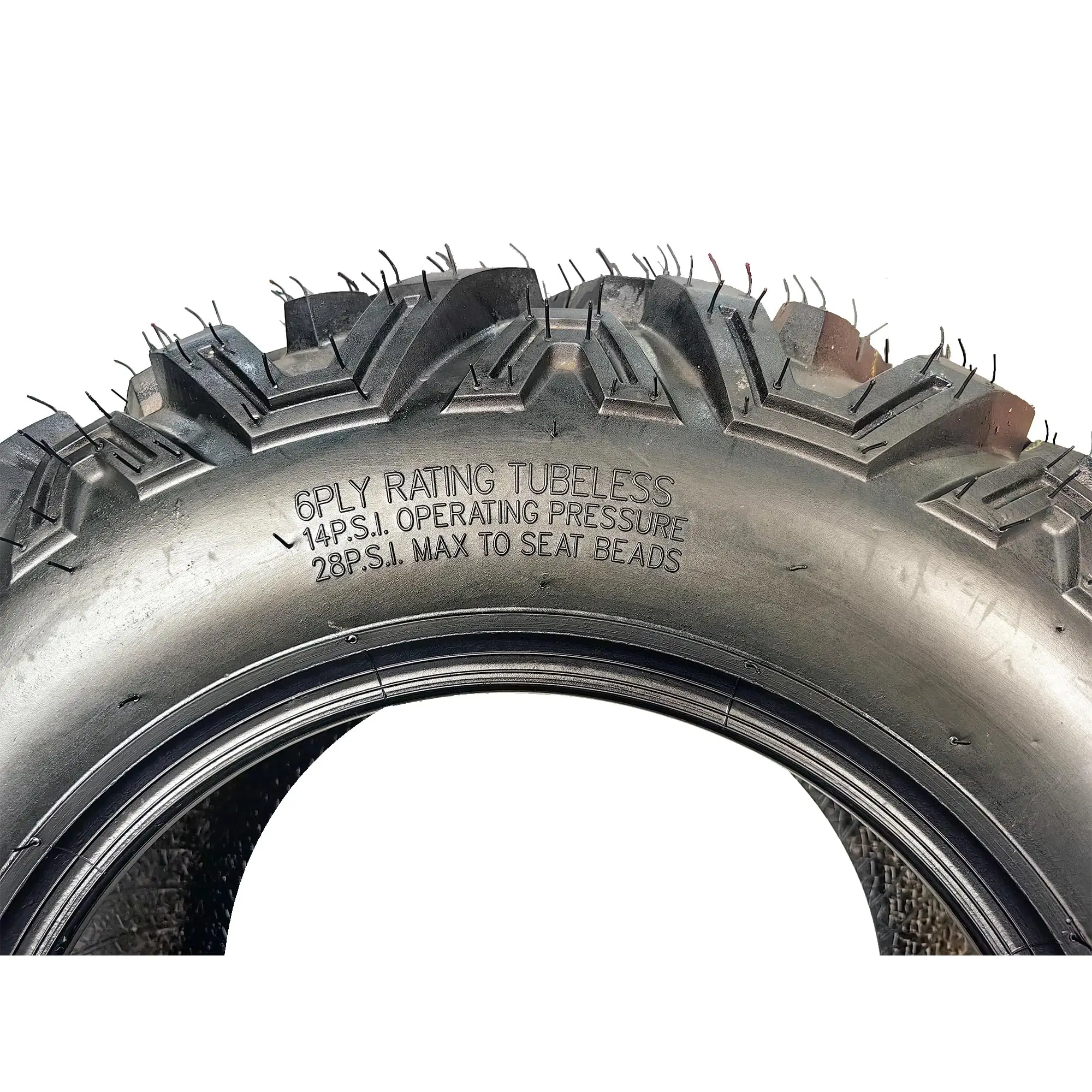 High Traction ATV/UTV All-Terrain Tires Set – 25x10-12, 6PR Heavy-Duty Tubeless, 18mm Deep Grip for Mud, Sand, Off-Road Trails, Rear, Durable Performance for Four Wheeler & Quad