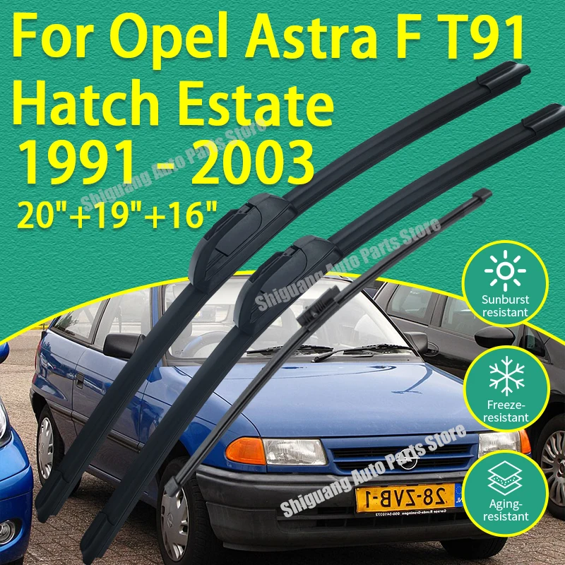 

Front Rear Silicone Coating Wipers for Opel Astra F T91 Hatch Estate 1991 - 2003 Car Wiper Windshield Windscreen Accessories