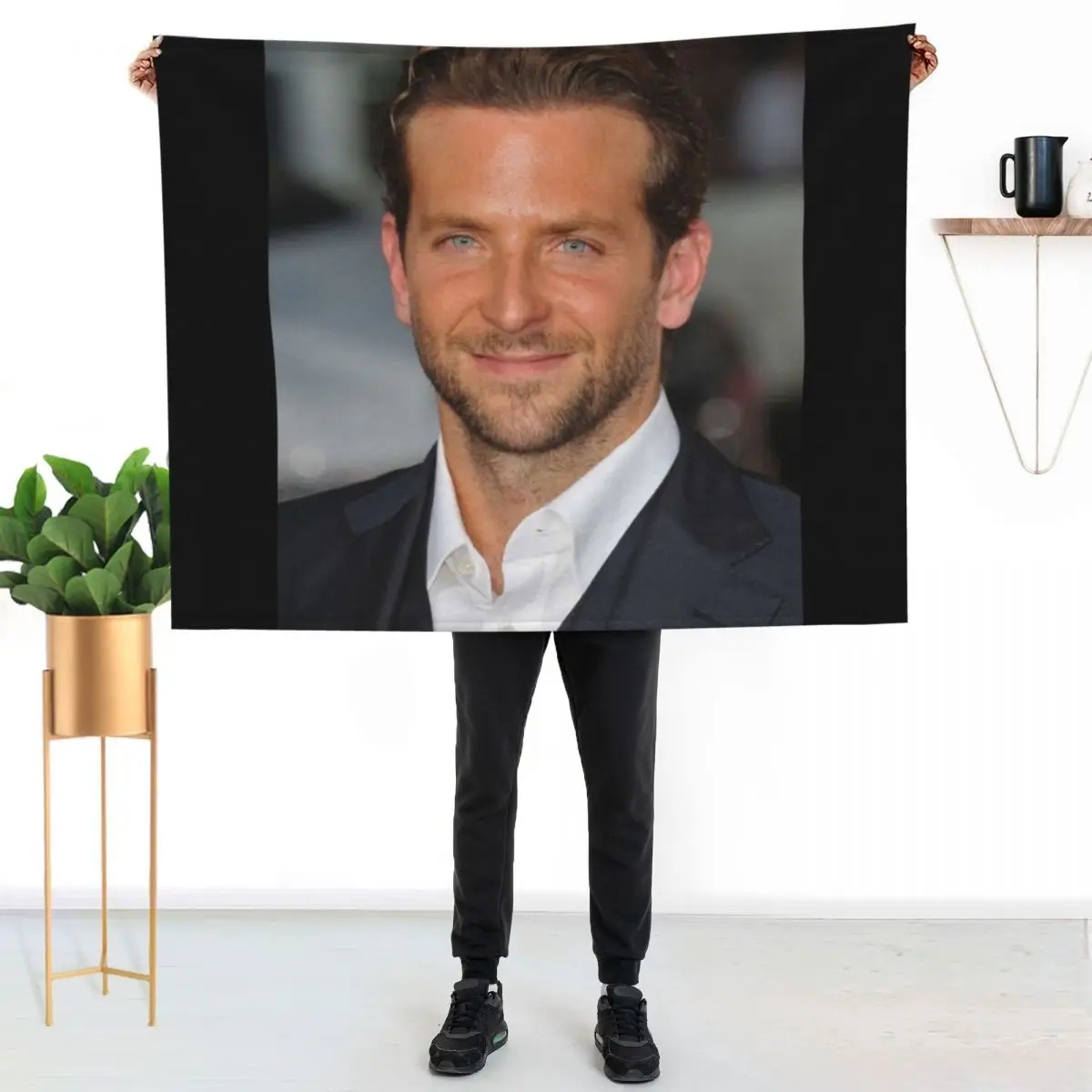 Bradley Cooper Throw Blanket couch cozy soft plush fuzzy picnic outdoor blanket