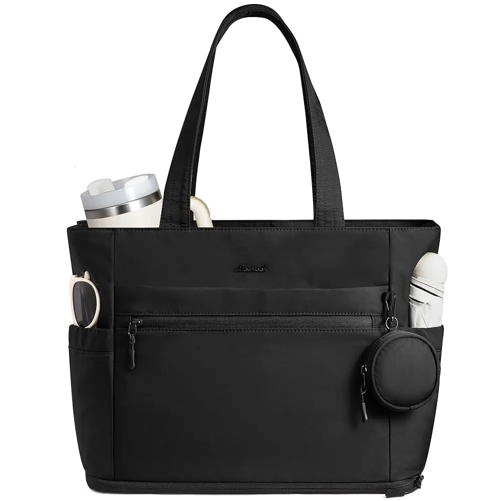 

Женская сумка-тоут, расширяемая сумка для ноутбука 15,6 дюймов, большая дорожная сумка 33 л с держателем для стакана 40 унций, TSA