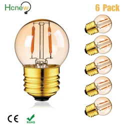 Amber G40 Led Bulb E27 220V E26 110V Vintage Filament Lamp 1W Warm White Indoor Pendant Night Light Decoration Home Light Bulb