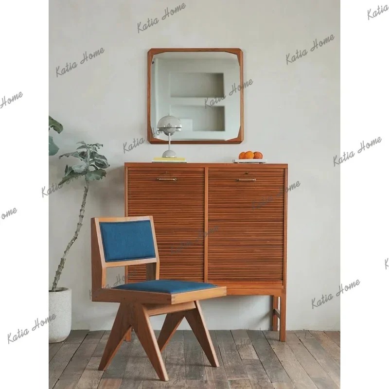 Burma teak antique-style solid wood wall-mount mirror bathroom square mirror solid wood makeup mirror entrance hall squaremirror