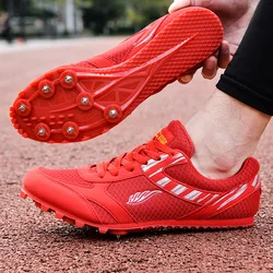 Chaussures d'entraînement légères à pointes pour hommes et femmes, chaussures d'athlétisme, baskets de course