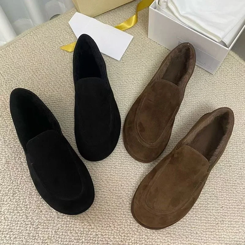 The new loafer is crafted from premium suede leather and features a soft sheepskin lining for a comfortable and warm wearing exp