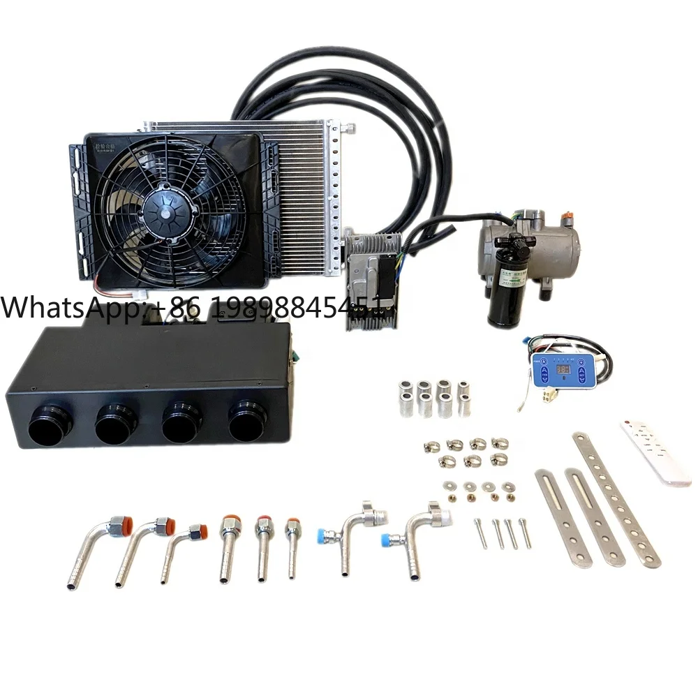 

Universal 12V 24V Auto Parking AC Compressor 4-Hole Wall-Mounted Electric Air Conditioning Unit