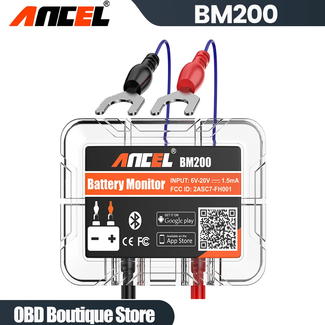 

ANCEL BM200 OBD Scanner 12V Battery Health Tester APP Monitoring Battery Monitor Tools For Android IOS