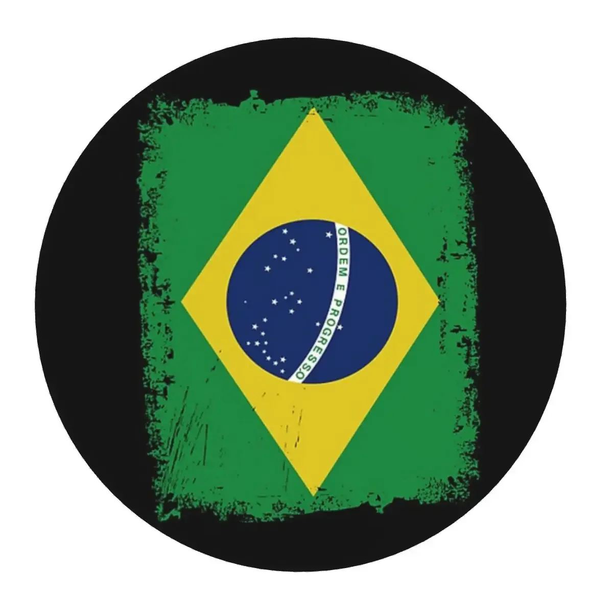 Brazil National Flag Round Mouse Pad Computer Keyboard Mouse Mat Gaming PC Desk Mat Office Accessories Table Mats